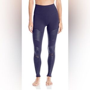 Alo Yoga High Waist Moto Sport Leggings with Mesh Panels